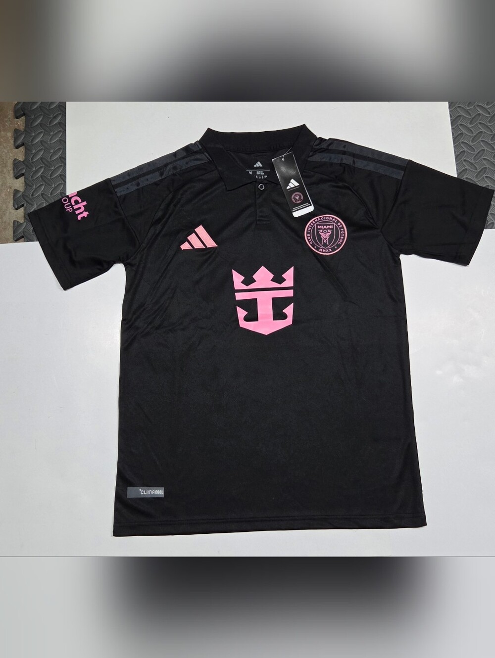 Adidas 2026 FC INT Miami Lionel messi Away Polo Black/ Pink Mens Size M-L Limit